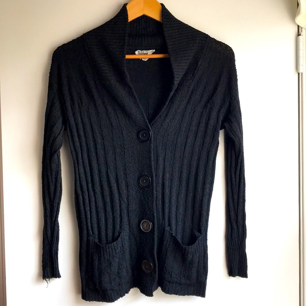 Goldworm Vintage Black Cardigan High Collar M